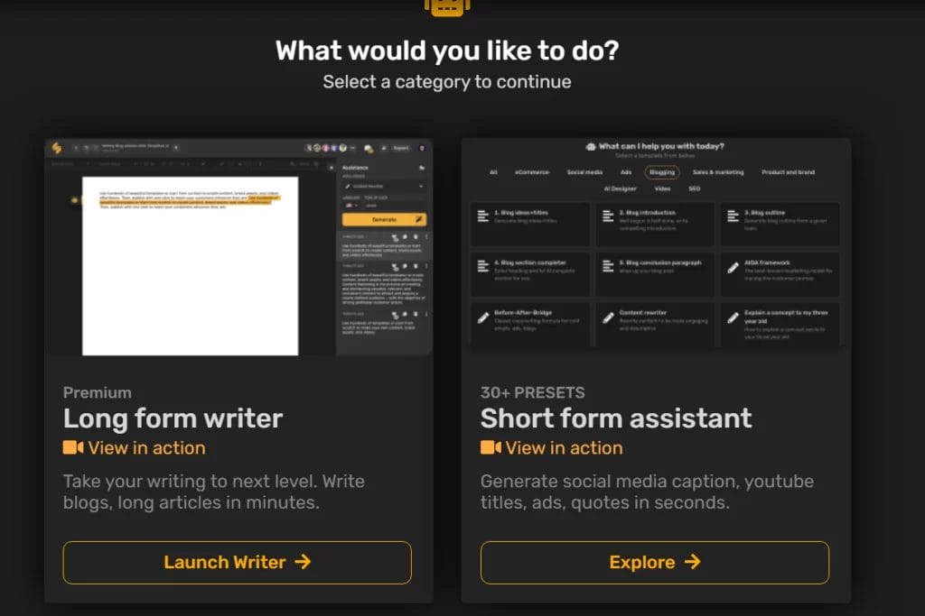 1 Simplified AI writer AI content generator AI writing assistant