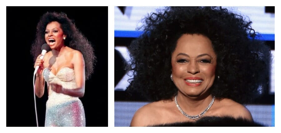 80s Pop Stars Diana Ross Then and now