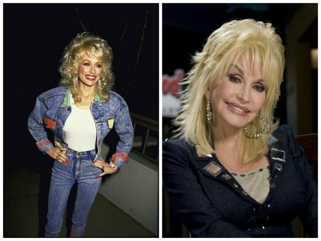 80s Pop Stars Dolly parton Then and now