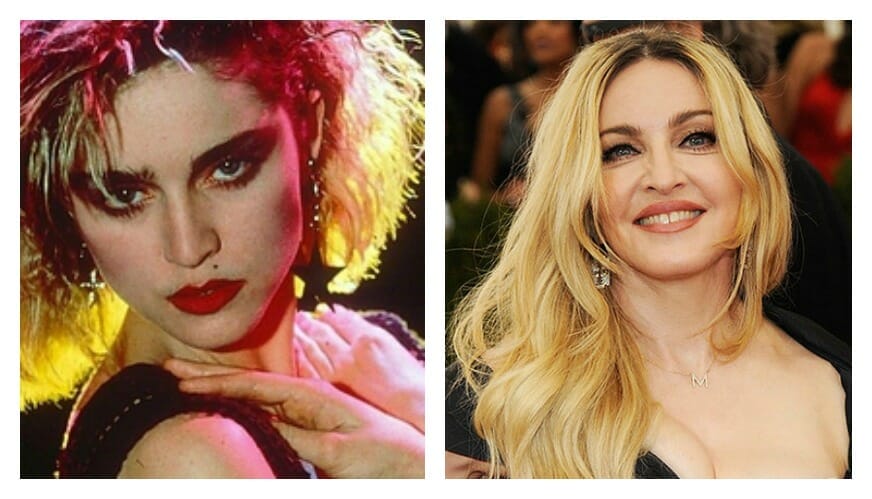 Madonna Chart Topping 80s Pop Singers Pop Stars -Then and now
