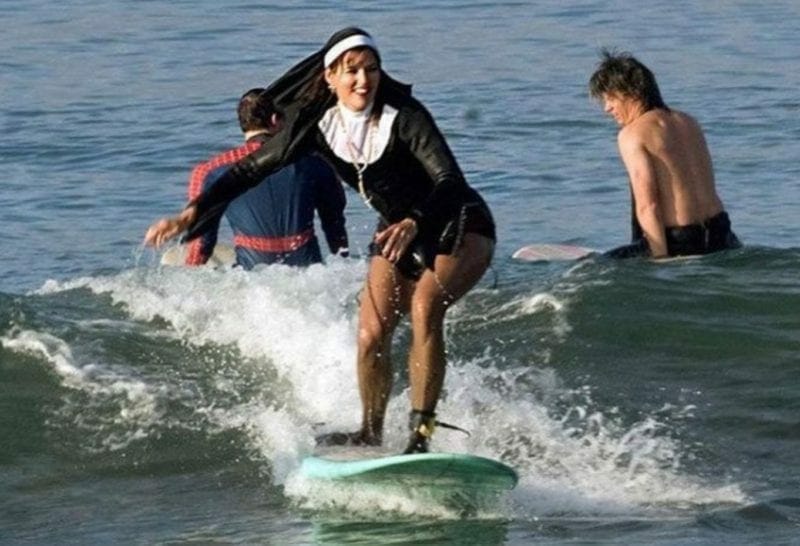 Nuns surfing Clothing from their secretive life of nuns