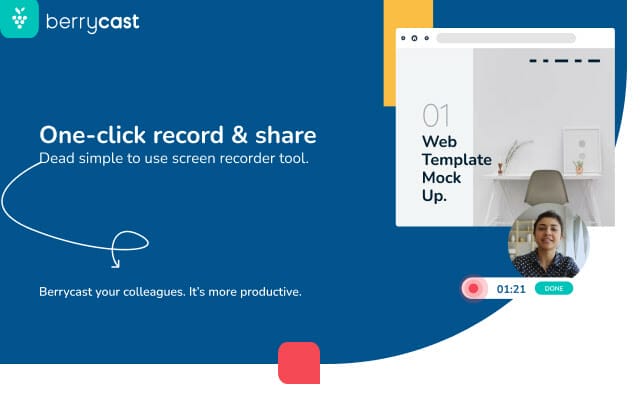 berrycast one click screen recordng and sharing
